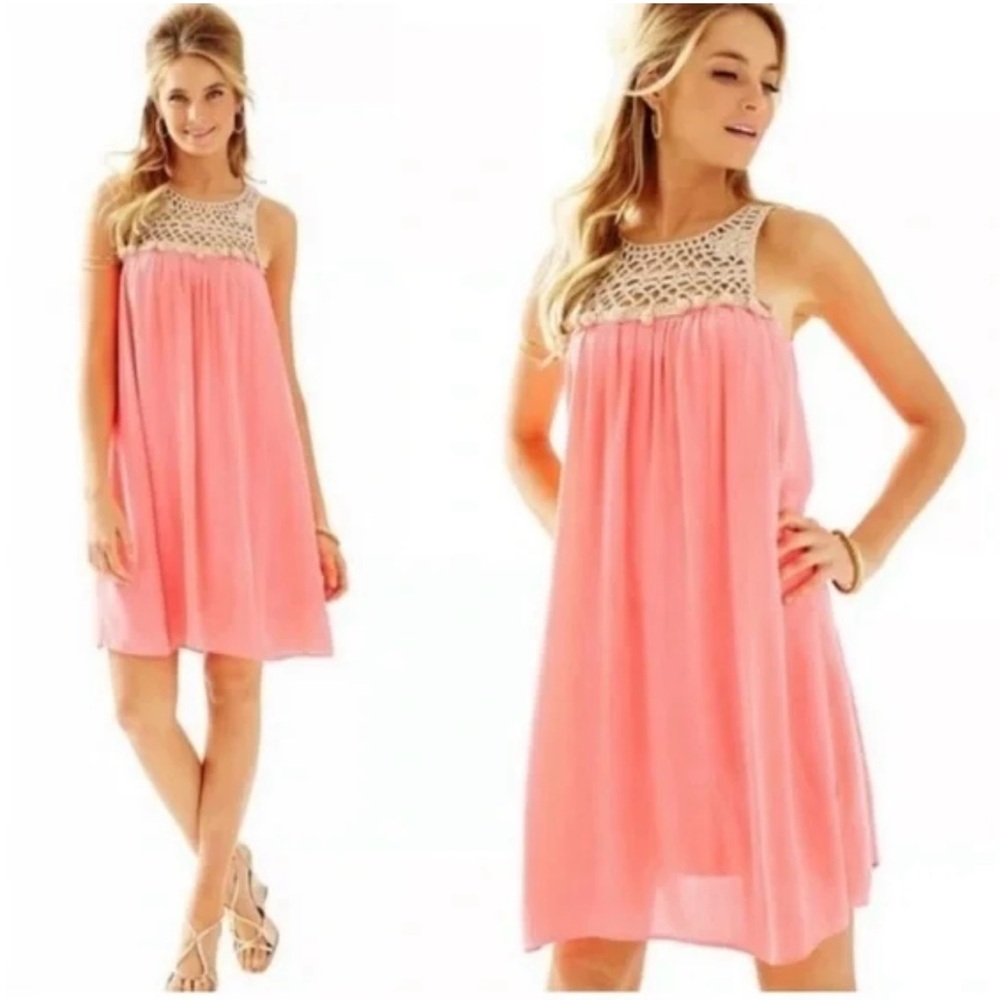 Lilly Pulitzer Rachelle Dress in Pink Sun Ray Size XS